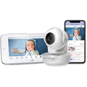 HUBBLE CONNECTED Nursery Pal Premium 5" Baby Monitor Camera and Audio, NightVision; Pan Tilt Zoom; 2Way Talk & Room Temp Sensor, 1000ft Range, Privacy mode, Secure Baby Monitor with Smartphone App HUBBLE CONNECTED Nursery Pal Premium 5" Baby Monitor Camera and Audio, NightVision; Pan Tilt Zoom; 2Way Talk & Room Temp Sensor, 1000ft Range, Privacy mode, Secure Baby Monitor with Smartphone App
