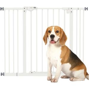 PawHut Dog Gate, Pressure Fit Stair Gate with Auto Closing Door, for Doorways, Hallways, 74-100cm Openings, White PawHut Dog Gate, Pressure Fit Stair Gate with Auto Closing Door, for Doorways, Hallways, 74-100cm Openings, White