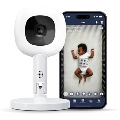 Nanit Pro 1080p HD Smart Baby Monitor and Flex Duo Stand, Featuring Split Screen and Alert Zone Function, Includes Small Breathing Band, White Nanit Pro 1080p HD Smart Baby Monitor and Flex Duo Stand, Featuring Split Screen and Alert Zone Function, Includes Small Breathing Band, White