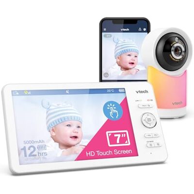 VTech RM7768HD Smart Wi-Fi Baby Monitor with 7"Touch Screen and 1080p HD Camera,360Â Pan&Tilt,135°Wide View,Night Light,Soothing Sounds,Temperature Sensor,Motion Detection,Mobile Connect,iOS/Android VTech RM7768HD Smart Wi-Fi Baby Monitor with 7"Touch Screen and 1080p HD Camera,360Â Pan&Tilt,135°Wide View,Night Light,Soothing Sounds,Temperature Sensor,Motion Detection,Mobile Connect,iOS/Android