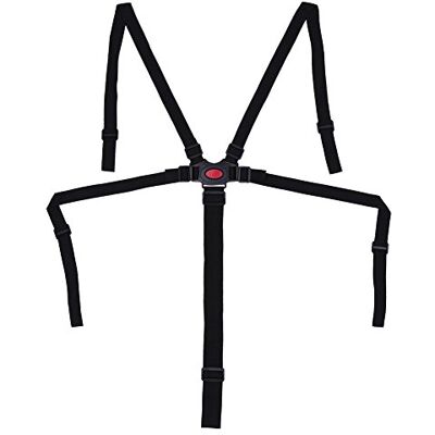 Zerodis Universal 5-Point Safety Harness Black Nylon Adjustable Strap 67cm Shoulder Length for Stroller High Chair Pram Toddler Infant Zerodis Universal 5-Point Safety Harness Black Nylon Adjustable Strap 67cm Shoulder Length for Stroller High Chair Pram Toddler Infant