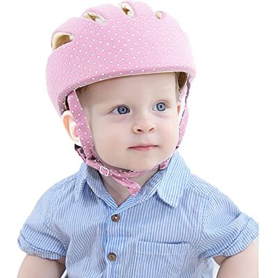 HKSICHENGKEJIUK Baby Protective Cap Safety Helmet Toddler Infant Anti-Fall Anti-Collision Head Protection Hat Adjustable Head Guard With Chin Strap Breathable Baby Crawling Walking Helmet for 1-6 Years Old Boys Girls HKSICHENGKEJIUK Baby Protective Cap Safety Helmet Toddler Infant Anti-Fall Anti-Collision Head Protection Hat Adjustable Head Guard With Chin Strap Breathable Baby Crawling Walking Helmet for 1-6 Years Old Boys Girls