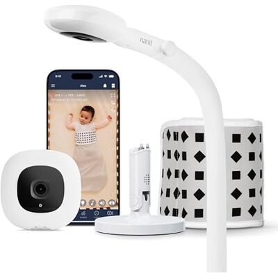 Nanit Pro Baby Monitor Bundle, 1080p, Sound and Motion Alerts, Breathing Motion Monitoring, Wi-Fi, Floor Stand, Compatible with Smartphones Nanit Pro Baby Monitor Bundle, 1080p, Sound and Motion Alerts, Breathing Motion Monitoring, Wi-Fi, Floor Stand, Compatible with Smartphones