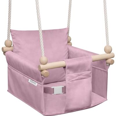 MAMOI Baby swing with safety harness – child swing for 6–36 months, max. 20 kg, indoor use MAMOI Baby swing with safety harness – child swing for 6–36 months, max. 20 kg, indoor use