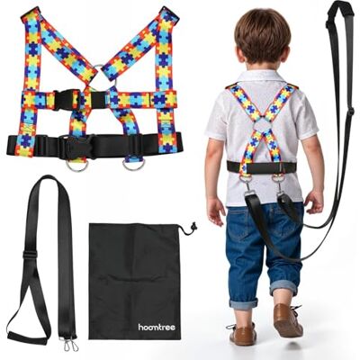 HOOMTREE Safety Harness Leash for Special Needs Child Aged 3-12 Years Fully Ajustable, Sturdy Walking Harness for Older Children with Grab Handle, Keeping Active ADHD/ASD Autism Kids Safe in Public HOOMTREE Safety Harness Leash for Special Needs Child Aged 3-12 Years Fully Ajustable, Sturdy Walking Harness for Older Children with Grab Handle, Keeping Active ADHD/ASD Autism Kids Safe in Public