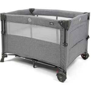 BABYLO Deluxe Drop Side Co-Sleeper Bedside Travel Cot, Grey Mélange, Pack of 1 BABYLO Deluxe Drop Side Co-Sleeper Bedside Travel Cot, Grey Mélange, Pack of 1