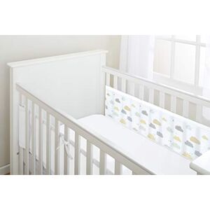 BreathableBaby Breathable Mesh Liner For Cot Beds — Covers 2 Sides — Classic — 3 mm — On Cloud Nine — 2 Panels — Non-Padded Single Layer — Safer Than a Crib Bumper — UK/EU Safety Tested BreathableBaby Breathable Mesh Liner For Cot Beds — Covers 2 Sides — Classic — 3 mm — On Cloud Nine — 2 Panels — Non-Padded Single Layer — Safer Than a Crib Bumper — UK/EU Safety Tested
