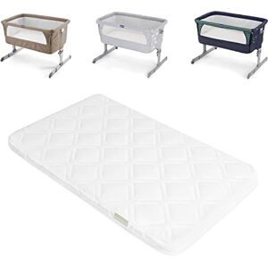 Mother Nurture Premium Foam Crib Mattress, White, 84 x 50 x 5cm Fits Next2Me Crib Mother Nurture Premium Foam Crib Mattress, White, 84 x 50 x 5cm Fits Next2Me Crib