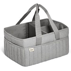 Mamas & Papas Nappy Caddy, Nursery Organizer for Changing Station and Travel, Storage Solution, Ideal for Travel, Baby Shower Idea, Grey Waffle, 37 x 20 x 7cm Mamas & Papas Nappy Caddy, Nursery Organizer for Changing Station and Travel, Storage Solution, Ideal for Travel, Baby Shower Idea, Grey Waffle, 37 x 20 x 7cm