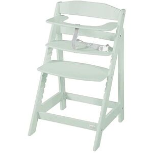 roba 2-in-1 Wooden Grow-Along High Chair Sit Up Flex Adjustable Height from 6 Months up to 70 kg Anti-Tipping Baby Chair with Smooth Surface Mint Green roba 2-in-1 Wooden Grow-Along High Chair Sit Up Flex Adjustable Height from 6 Months up to 70 kg Anti-Tipping Baby Chair with Smooth Surface Mint Green