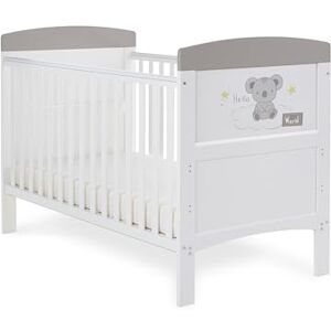 Obaby Grace Inspire Cot Bed Hello World Koala Grey Obaby Grace Inspire Cot Bed Hello World Koala Grey