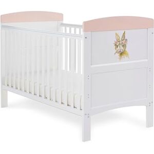 Obaby Grace Inspire Cot Bed Water Colour Rabbit Pink Obaby Grace Inspire Cot Bed Water Colour Rabbit Pink