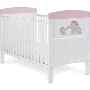 Obaby Grace Inspire Cot Bed Me & Mini Me Elephants Pink 21OB1733 Obaby Grace Inspire Cot Bed Me & Mini Me Elephants Pink 21OB1733