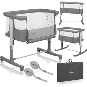 lionelo Aurora 3in1 Baby Bedside Cot Co-Sleeper for Babies From Birth to 9kg, Adjustable Height & Incline, Mattress, 4 Lockable Wheels, Breathable, Portable, Washable, Bag, Straps lionelo Aurora 3in1 Baby Bedside Cot Co-Sleeper for Babies From Birth to 9kg, Adjustable Height & Incline, Mattress, 4 Lockable Wheels, Breathable, Portable, Washable, Bag, Straps