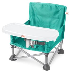 Bright Starts Pop 'N Sit Portable Booster, Indoor/Outdoor Use, Floor Seat with Feeding Tray, Teal, 6 Mos 3 Yrs Bright Starts Pop 'N Sit Portable Booster, Indoor/Outdoor Use, Floor Seat with Feeding Tray, Teal, 6 Mos 3 Yrs