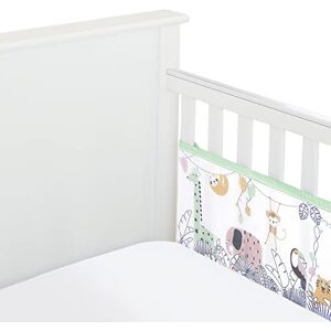 BreathableBaby , Classic 3mm Breathable Mesh Liner For Cots with 120x60cm or 140x70cm Mattress, Rainforest, Covers 2 Sides, Non-Padded Single Layer Cot Bumper Alternative, Safety Tested BreathableBaby , Classic 3mm Breathable Mesh Liner For Cots with 120x60cm or 140x70cm Mattress, Rainforest, Covers 2 Sides, Non-Padded Single Layer Cot Bumper Alternative, Safety Tested