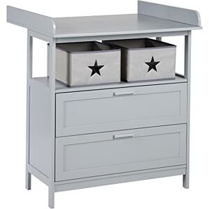 roba Changing Table Hamburg with Removable Attachment Changing Table with 2 Doors + 2 Boxes + Wall Mounting Baby Dresser with Changing Height 92 cm Grey Wood roba Changing Table Hamburg with Removable Attachment Changing Table with 2 Doors + 2 Boxes + Wall Mounting Baby Dresser with Changing Height 92 cm Grey Wood