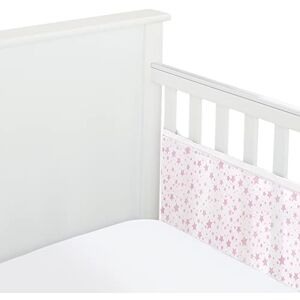 BreathableBaby Breathable Mesh Liner For Cot Beds — Covers 2 Sides — Classic — 3 mm — Twinkle Pink — 2 Panels — Non-Padded Single Layer — Safer Than a Crib Bumper — UK/EU Safety Tested BreathableBaby Breathable Mesh Liner For Cot Beds — Covers 2 Sides — Classic — 3 mm — Twinkle Pink — 2 Panels — Non-Padded Single Layer — Safer Than a Crib Bumper — UK/EU Safety Tested