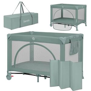 lionelo Laura Compact 2-in-1 Travel Cot & Playpen with Side Door, 2 Adjustable Mattress Levels, Foam Mattress, Wheels with Brakes & Carry Bag – Lightweight Folding Baby Bed from Birth to 3 Years lionelo Laura Compact 2-in-1 Travel Cot & Playpen with Side Door, 2 Adjustable Mattress Levels, Foam Mattress, Wheels with Brakes & Carry Bag – Lightweight Folding Baby Bed from Birth to 3 Years