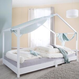 roba house bed 90 x 200 cm for Children floor bed following The Montessori principle extendable with slatted frame, mattress, and house bed cover white lacquered wood roba house bed 90 x 200 cm for Children floor bed following The Montessori principle extendable with slatted frame, mattress, and house bed cover white lacquered wood