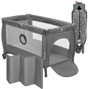 lionelo STEFI Plus 2in1 Travel Cot & Baby Zone Portable with 2-Level Mattress Heigh, Baby Bed for Newborns and Toddlers 0-36kg Mattress, Side Entry, Breathable Mesh LockGuard Safety Wheels, Easy-Fold lionelo STEFI Plus 2in1 Travel Cot & Baby Zone Portable with 2-Level Mattress Heigh, Baby Bed for Newborns and Toddlers 0-36kg Mattress, Side Entry, Breathable Mesh LockGuard Safety Wheels, Easy-Fold
