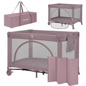 lionelo Laura Compact 2-in-1 Travel Cot & Playpen with Side Door, 2 Adjustable Mattress Levels, Foam Mattress, Wheels with Brakes & Carry Bag – Lightweight Folding Baby Bed from Birth to 3 Years lionelo Laura Compact 2-in-1 Travel Cot & Playpen with Side Door, 2 Adjustable Mattress Levels, Foam Mattress, Wheels with Brakes & Carry Bag – Lightweight Folding Baby Bed from Birth to 3 Years