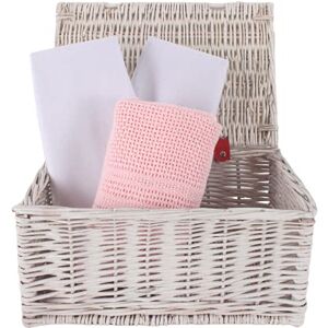 Junior Joy Baby Bedding Bundle, Moses Basket, Fitted Sheets, Cellular Blanket, for Baby and Toddler, Oeko-Tex Standard 100, 100% Cotton Pink & White Junior Joy Baby Bedding Bundle, Moses Basket, Fitted Sheets, Cellular Blanket, for Baby and Toddler, Oeko-Tex Standard 100, 100% Cotton Pink & White