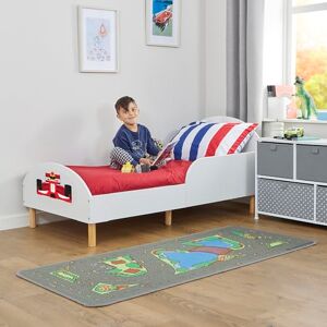 Liberty House Toys Kids Toddler Bed, Formula 1, H68 x W74 x D144cm, White Liberty House Toys Kids Toddler Bed, Formula 1, H68 x W74 x D144cm, White