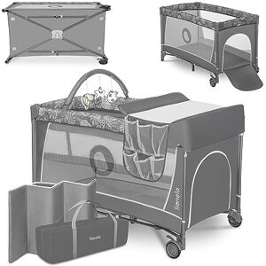 lionelo Travel Cot and Baby zone FLOWER 2-in1-with Changing Table for Newborns and Toddlers 0-36 kg, 2-level Mattress height, Mesh transparent Walls, Side Entry, Toy Bar, LockGuard Safety, Quick-Fold lionelo Travel Cot and Baby zone FLOWER 2-in1-with Changing Table for Newborns and Toddlers 0-36 kg, 2-level Mattress height, Mesh transparent Walls, Side Entry, Toy Bar, LockGuard Safety, Quick-Fold