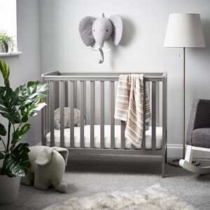 Obaby Bantam Space Saver Cot Taupe Grey Obaby Bantam Space Saver Cot Taupe Grey