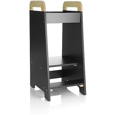 Love For Sleep Montessori Learning Tower – Wooden Kitchen Step Stool, Safe Standing Helper Platform with 3 Adjustable Heights for Toddlers 2–6 (Anthracite/Pine) Love For Sleep Montessori Learning Tower – Wooden Kitchen Step Stool, Safe Standing Helper Platform with 3 Adjustable Heights for Toddlers 2–6 (Anthracite/Pine)