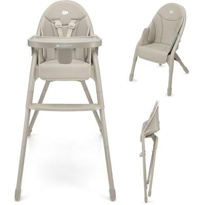 Kinderkraft DINNLY, Foldable highchair, Easy Tool-Free Setup, Comfortable Easy-Clean Insert, footrest Support, Stable Design with 5-Point Harness, Grows with the Child, Beige Kinderkraft DINNLY, Foldable highchair, Easy Tool-Free Setup, Comfortable Easy-Clean Insert, footrest Support, Stable Design with 5-Point Harness, Grows with the Child, Beige