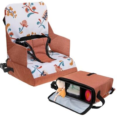 Dreambaby Grab ‘N Go Kids Booster Seat – Portable Travel Toddler High Chair for Dining (6M-3Y) with Storage & Shoulder Strap – Lightweight and Compact Dreambaby Grab ‘N Go Kids Booster Seat – Portable Travel Toddler High Chair for Dining (6M-3Y) with Storage & Shoulder Strap – Lightweight and Compact