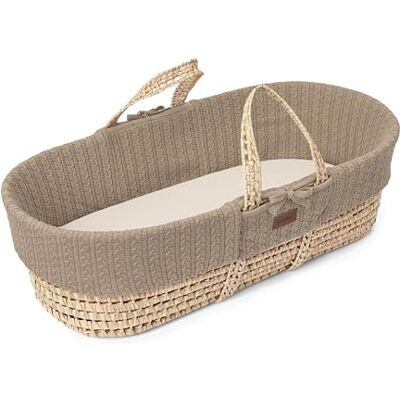 The Little Green Sheep - Knitted Moses Wieg - Moses basket The Little Green Sheep - Knitted Moses Wieg - Moses basket
