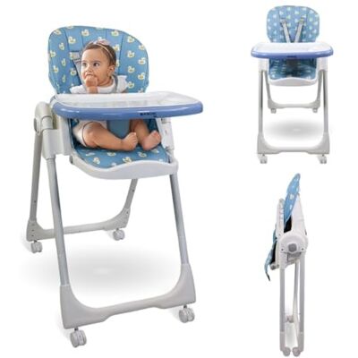 Mobiclinic ®, High Chair for Baby, Baby Highchair, Folding, Convertible into High Chair, Simba, 5-Point Harness, Toddler Chair, Wheels with Brakes, Removable Tray, Washable, Adjustable Mobiclinic ®, High Chair for Baby, Baby Highchair, Folding, Convertible into High Chair, Simba, 5-Point Harness, Toddler Chair, Wheels with Brakes, Removable Tray, Washable, Adjustable