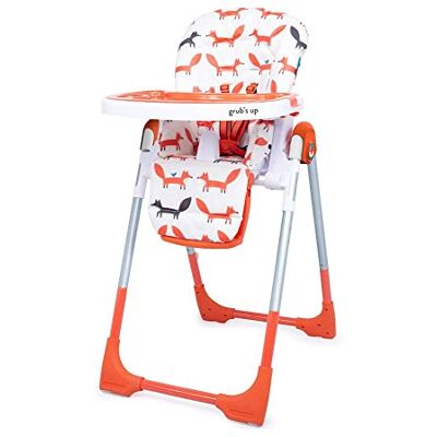 Cosatto Noodle 0+ Highchair from Birth Reclining Cradle – Height Adjustable Feeding Seat Compact Fold – Easy Clean Washable Pads & Two?Part Tray (Mister Fox) Cosatto Noodle 0+ Highchair from Birth Reclining Cradle – Height Adjustable Feeding Seat Compact Fold – Easy Clean Washable Pads & Two?Part Tray (Mister Fox)
