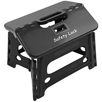 SUMBABO Kids Folding Step Stool for Toddlers Bathroom Sink Safety Lock to Stable (1 Black) SUMBABO Kids Folding Step Stool for Toddlers Bathroom Sink Safety Lock to Stable (1 Black)