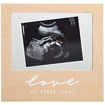 Pearhead Floating Sonogram Frame, Love at First Sight Wooden Ultrasound Frame, Gender-Neutral Gift Pearhead Floating Sonogram Frame, Love at First Sight Wooden Ultrasound Frame, Gender-Neutral Gift