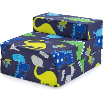 Ready Steady Bed Children Kids Fold Out Sleepover Z Bed Sofa Toddler Single Folding Chair Great for Playroom Bedroom Living Room Lightweight & Comfy (Dinosaurs) Ready Steady Bed Children Kids Fold Out Sleepover Z Bed Sofa Toddler Single Folding Chair Great for Playroom Bedroom Living Room Lightweight & Comfy (Dinosaurs)