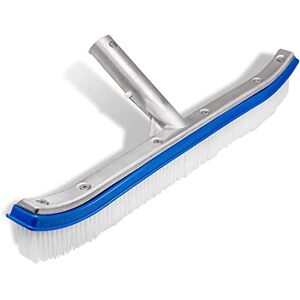 LALAPOOL Swimming Pool Wall & Tile Brush,18" Heavy Duty Vinyl Polished Aluminum Back Cleaning Brush Head Designed for Cleans Walls, Tiles & Floors, Nylon Bristles Brush Head with EZ Clips (Pole not Included) LALAPOOL Swimming Pool Wall & Tile Brush,18" Heavy Duty Vinyl Polished Aluminum Back Cleaning Brush Head Designed for Cleans Walls, Tiles & Floors, Nylon Bristles Brush Head with EZ Clips (Pole not Included)