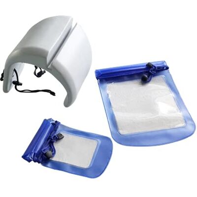 SHATCHI Hot Tub Spa Entertainment Accessories Set, Inflatable Floating iPad Tray, Waterproof Tablet Case & Waterproof Phone Case for Beach Holidays, Spas & Pools SHATCHI Hot Tub Spa Entertainment Accessories Set, Inflatable Floating iPad Tray, Waterproof Tablet Case & Waterproof Phone Case for Beach Holidays, Spas & Pools