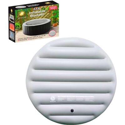 SHATCHI 6 Person Round Inflatable Spa Cover 160cm for Hot Tubs up to 173cm – Energy Saving Hot Tub Lid with Foldable Protective Rain Overflow Cover and Insulated Thermal Bladder SHATCHI 6 Person Round Inflatable Spa Cover 160cm for Hot Tubs up to 173cm – Energy Saving Hot Tub Lid with Foldable Protective Rain Overflow Cover and Insulated Thermal Bladder
