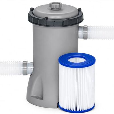 Bestway 530gal Flowclear Filter Pump, Above Ground Pool Cleaner for 1,100L–14,300L Pools, Includes Replaceable Cartridge, 480gal/h System Flow Rate Bestway 530gal Flowclear Filter Pump, Above Ground Pool Cleaner for 1,100L–14,300L Pools, Includes Replaceable Cartridge, 480gal/h System Flow Rate