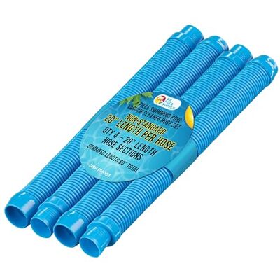 U.S. Pool Supply Professional 4 Piece Swimming Pool Vacuum Cleaner Hose Set, Teal 20" Flexible Spiral Wound Connector Sections with 1.5" Male & Female Cuffs Fits Most Brands of Automatic Cleaners U.S. Pool Supply Professional 4 Piece Swimming Pool Vacuum Cleaner Hose Set, Teal 20" Flexible Spiral Wound Connector Sections with 1.5" Male & Female Cuffs Fits Most Brands of Automatic Cleaners