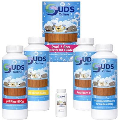 SUDS-ONLINE Inflatable Hot Tub Chemical Starter Kit 500g / 500ml kit SUDS-ONLINE Inflatable Hot Tub Chemical Starter Kit 500g / 500ml kit
