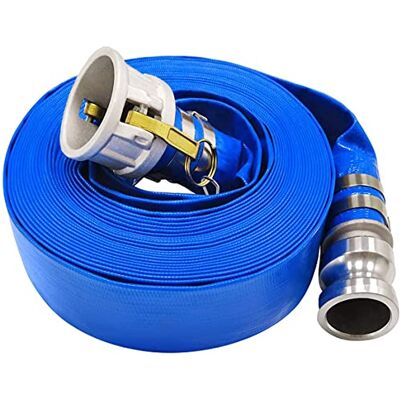 Eastrans 2" x 50' Blue PVC Backwash Hose with Camlock C and E Fittings, Heavy Duty Discharge Hose, Durable Reinforced Pool Drain Hose for Swimming Pools Eastrans 2" x 50' Blue PVC Backwash Hose with Camlock C and E Fittings, Heavy Duty Discharge Hose, Durable Reinforced Pool Drain Hose for Swimming Pools