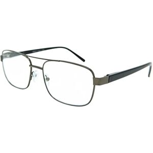 Remaldi Ready Reading Glasses Mens Womens Irvine Gun Metal 2.50 Classic with sprung hinges. Classic reading frame in gunmetal finish & black arms Remaldi Ready Reading Glasses Mens Womens Irvine Gun Metal 2.50 Classic with sprung hinges. Classic reading frame in gunmetal finish & black arms