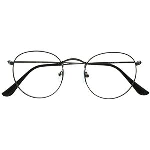 OPULIZE Sol Reading Glasses with Blue Light Blocking Round Metal Retro Improve Sleep Reduce Headache Computer Glasses Gaming Anti-Reflective Matt Gunmetal Mens Womens B94-7 +2.50 OPULIZE Sol Reading Glasses with Blue Light Blocking Round Metal Retro Improve Sleep Reduce Headache Computer Glasses Gaming Anti-Reflective Matt Gunmetal Mens Womens B94-7 +2.50