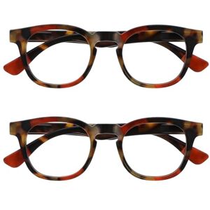 OPULIZE Ava Reading Glasses 2 Pack Flattering Rounded Frame Spring Hinges Scratch Resistant Brown Tortoiseshelll Red Mens Womens RR62-Z +1.00 OPULIZE Ava Reading Glasses 2 Pack Flattering Rounded Frame Spring Hinges Scratch Resistant Brown Tortoiseshelll Red Mens Womens RR62-Z +1.00