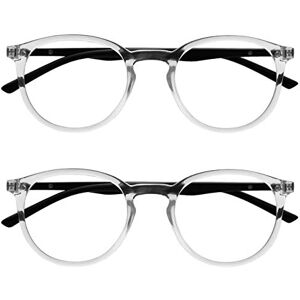 OPULIZE MET Blue Light Blocking Reading Glasses for Women Men, Slim Round Frame with Scratch Resistant and Spring Hinges, Computer Glasses with Anti-Reflective, Clear +3.5 (Pack of 2) OPULIZE MET Blue Light Blocking Reading Glasses for Women Men, Slim Round Frame with Scratch Resistant and Spring Hinges, Computer Glasses with Anti-Reflective, Clear +3.5 (Pack of 2)